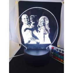 Lámparas foto grabadas en LED personalizadas de metacrilato transparente